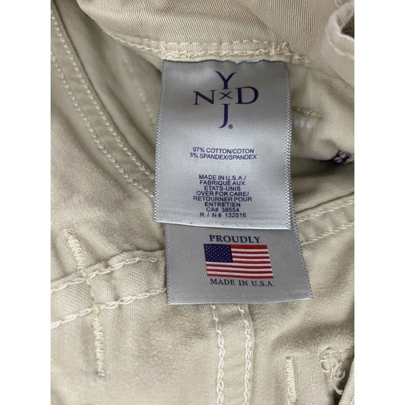 NYDJ khaki flat front capri cropped pants - Picture 9 of 9